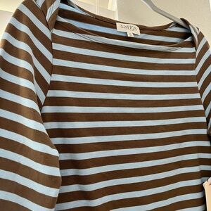 Revolve Nation Striped Boatneck Top